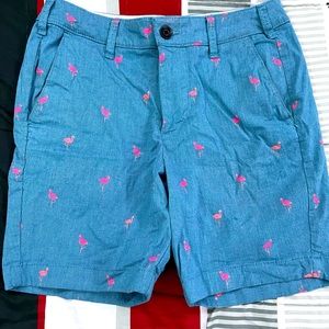 Hollister Blue Flamingo 7” shorts
